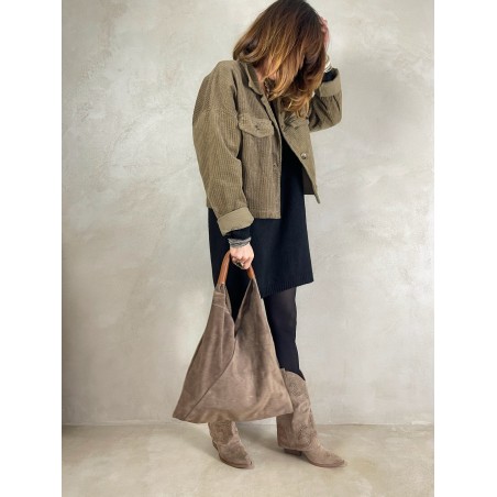 Sac cabas daim camel