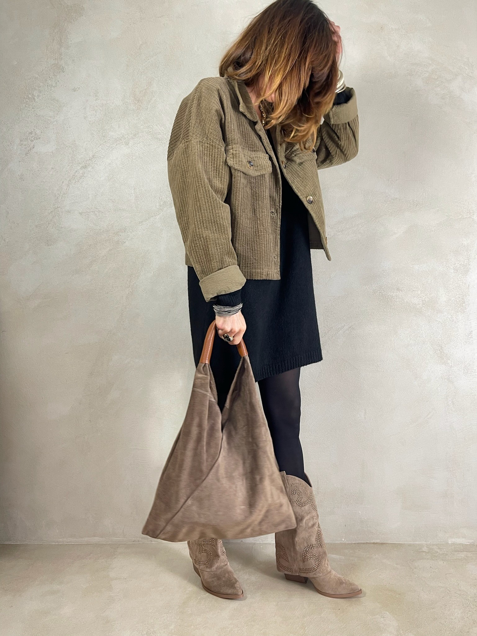 Sac cabas daim camel