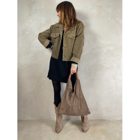 Sac cabas daim camel