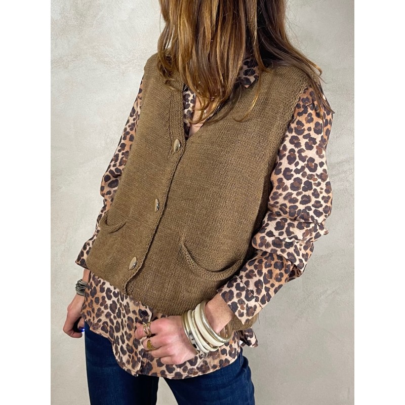 Gilet camel