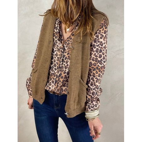 Gilet camel