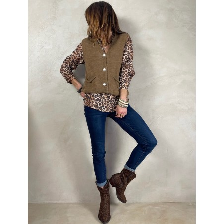 Gilet camel