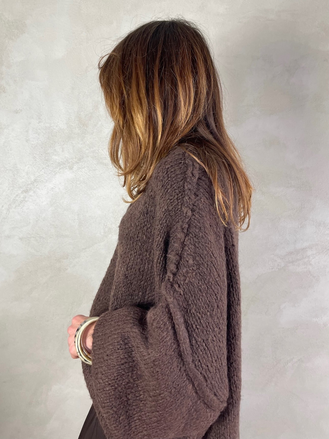 Pull coutures choco