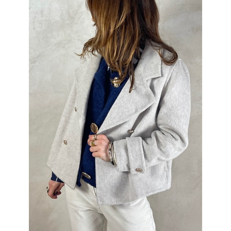 Veste beige boutons gold