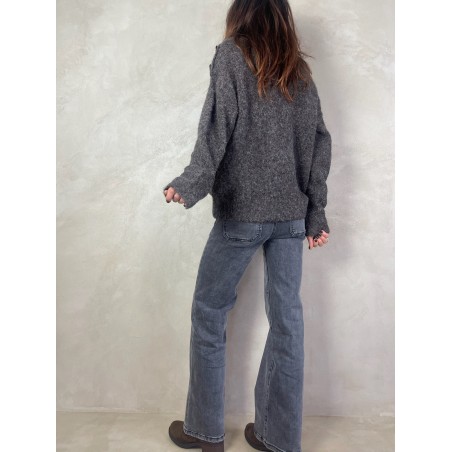 Jean flare gris