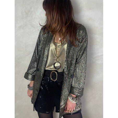 Short sequins noir