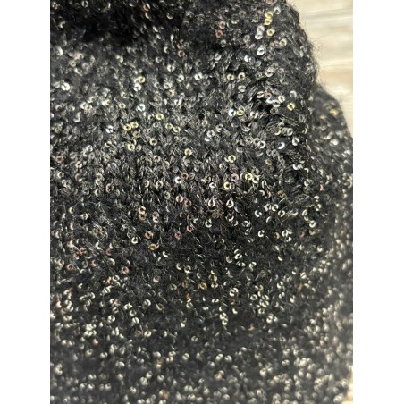 Bonnet sequins noir