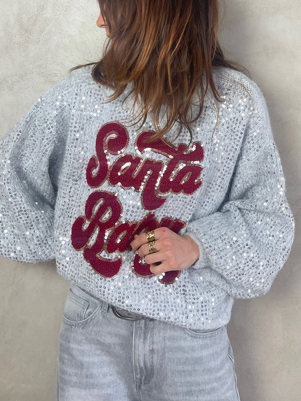 Pull sequins Santa Baby