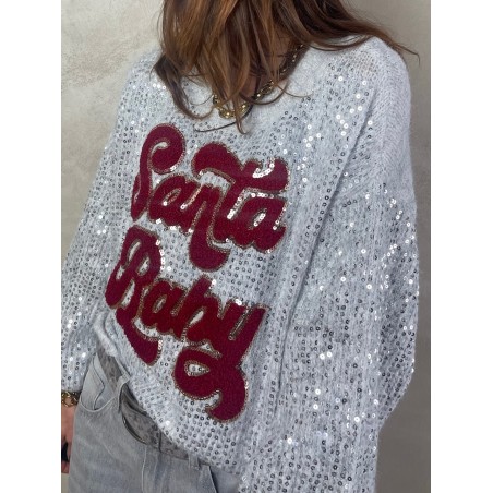 Pull sequins Santa Baby