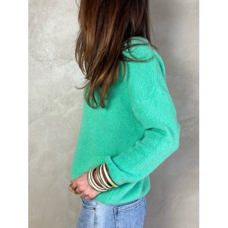 Pull alpaga vert pastel