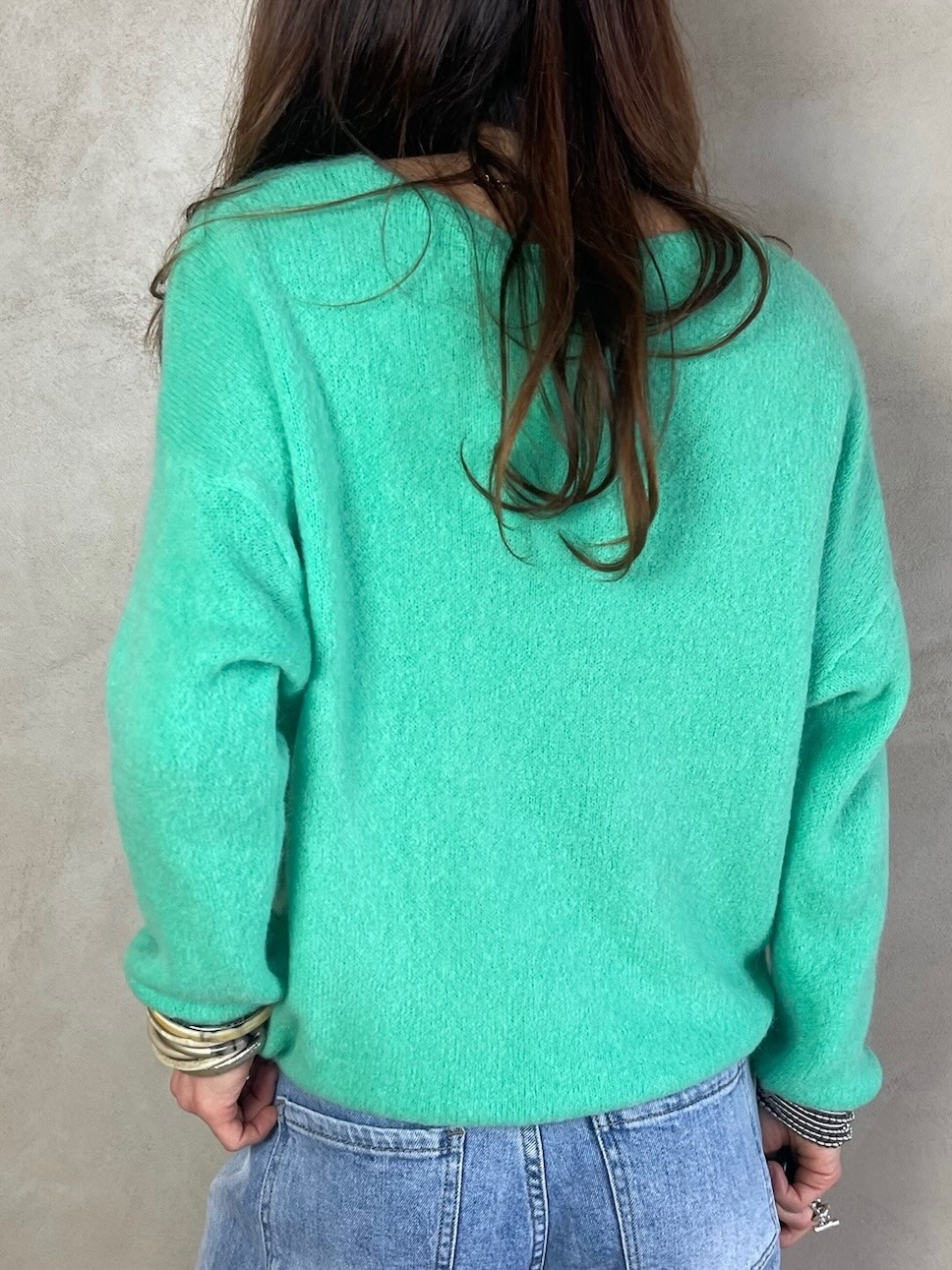 Pull alpaga vert pastel