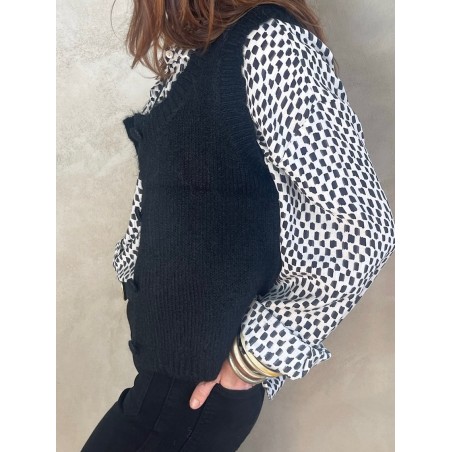 Gilet laine noir