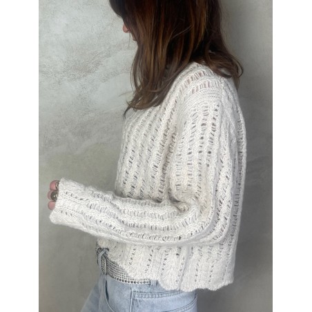 Pull beige maille chinée