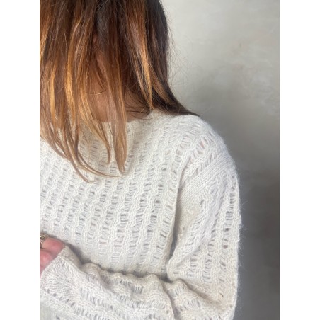 Pull beige maille chinée