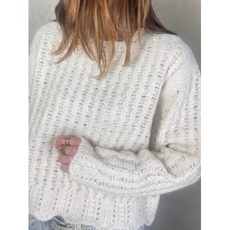 Pull beige maille chinée