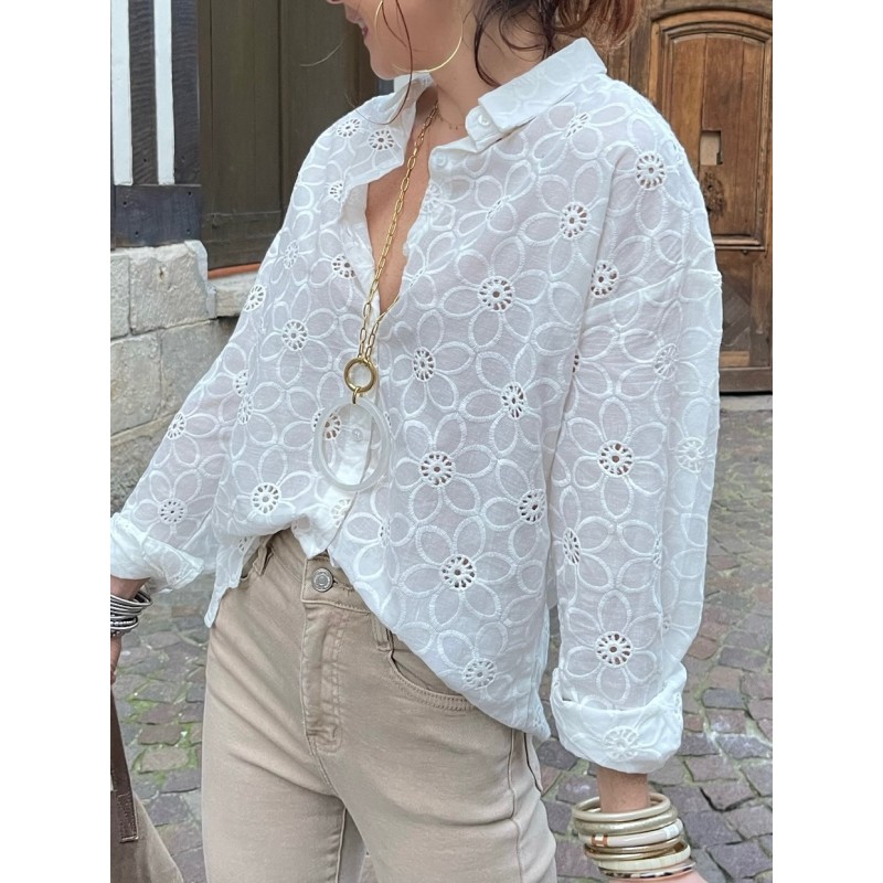 Chemise broderie blanche