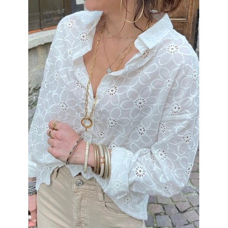 Chemise broderie blanche