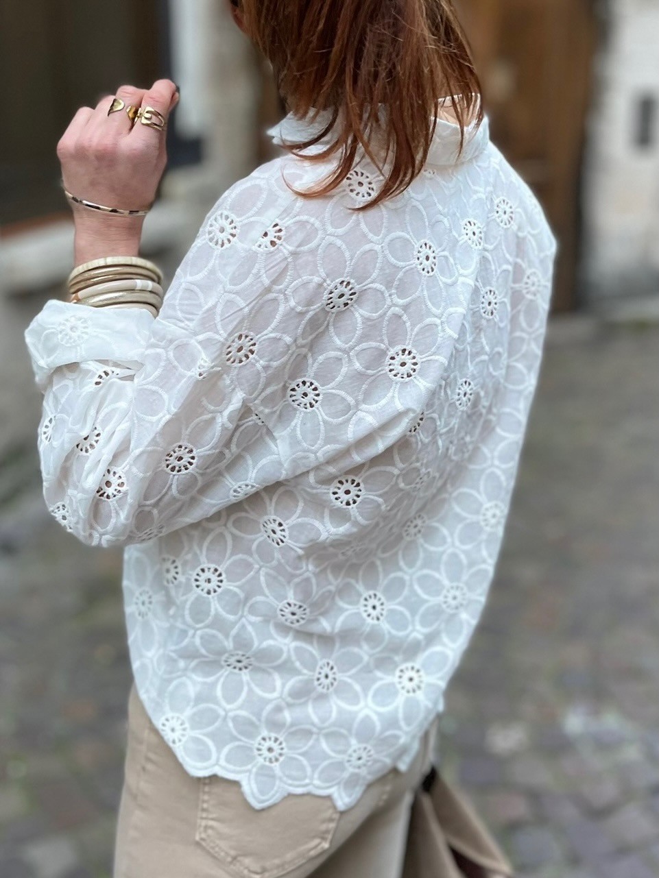 Chemise broderie blanche