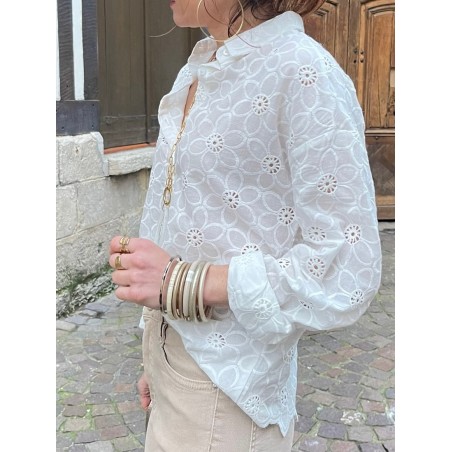 Chemise broderie blanche