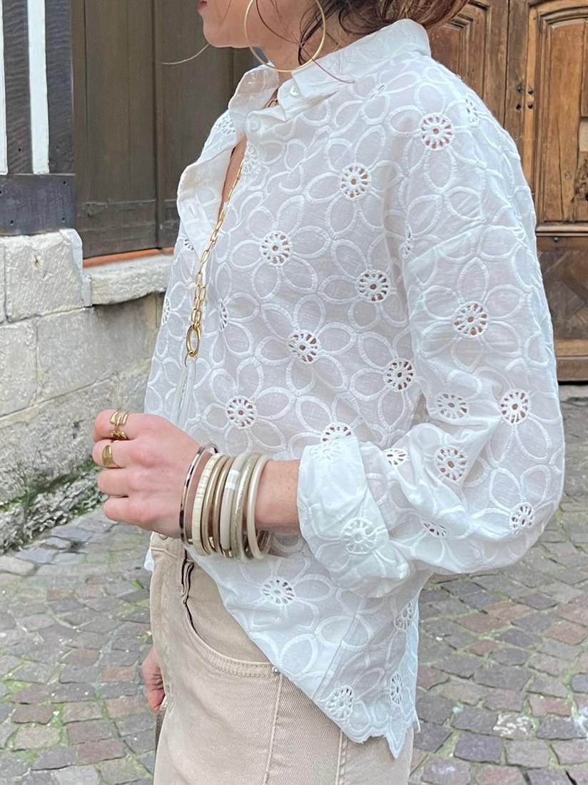 Chemise broderie blanche