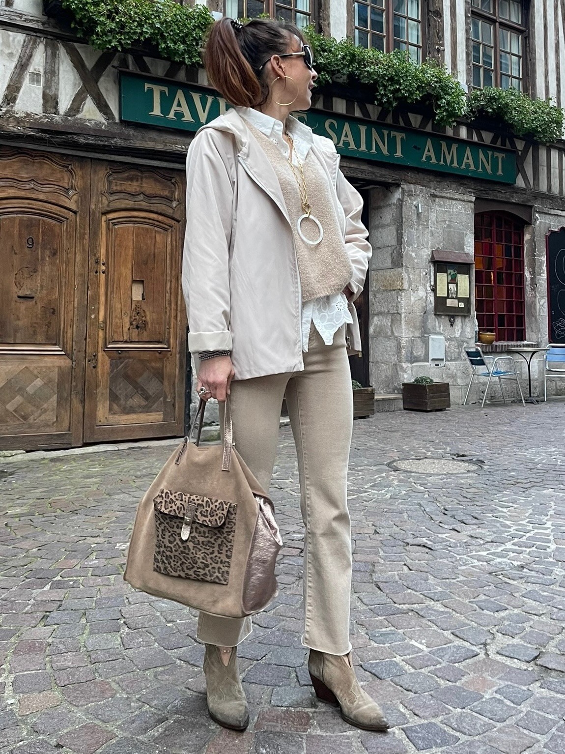 Veste coupe vent beige