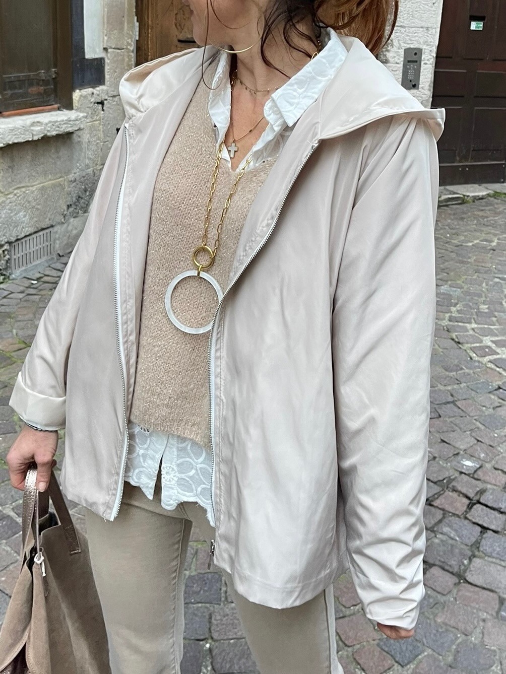 Veste coupe vent beige