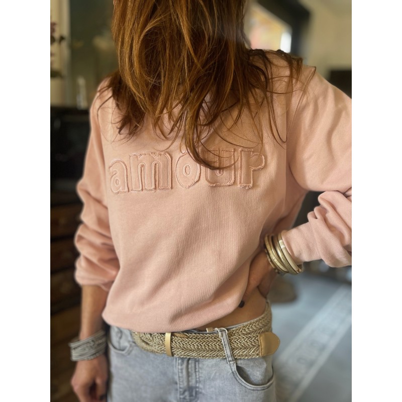 Sweat AMOUR rose pâle