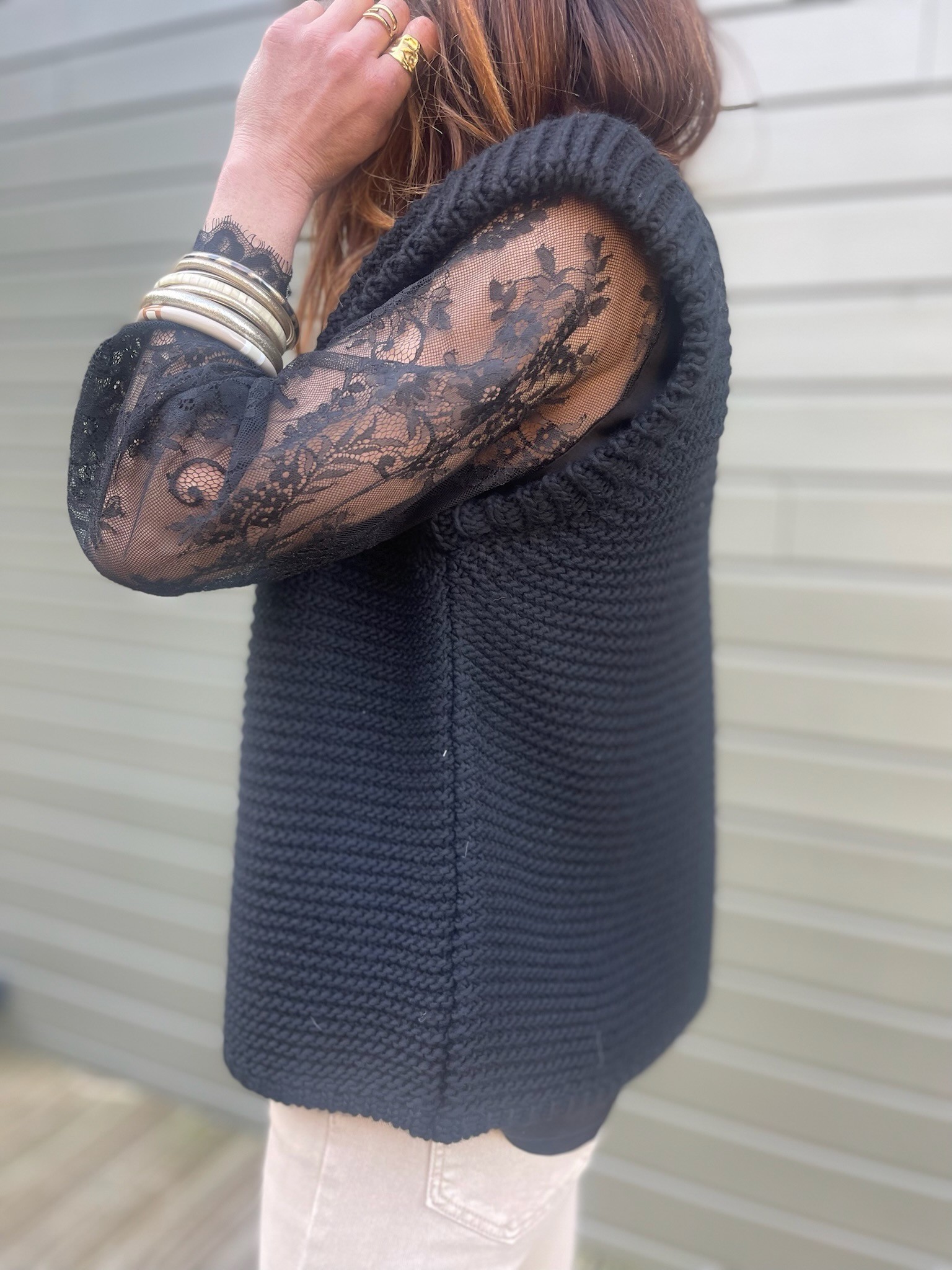 Gilet maille noir