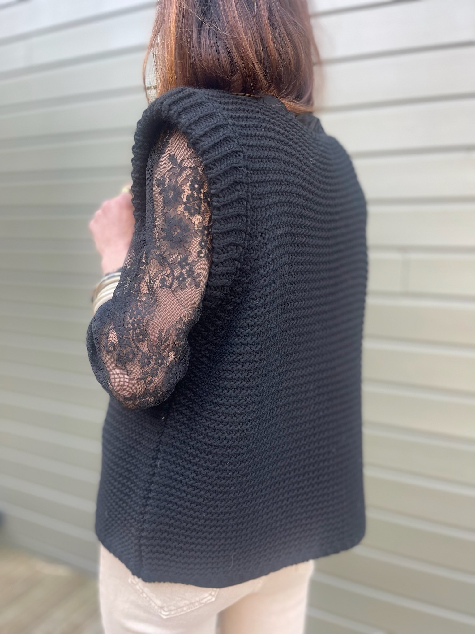 Gilet maille noir