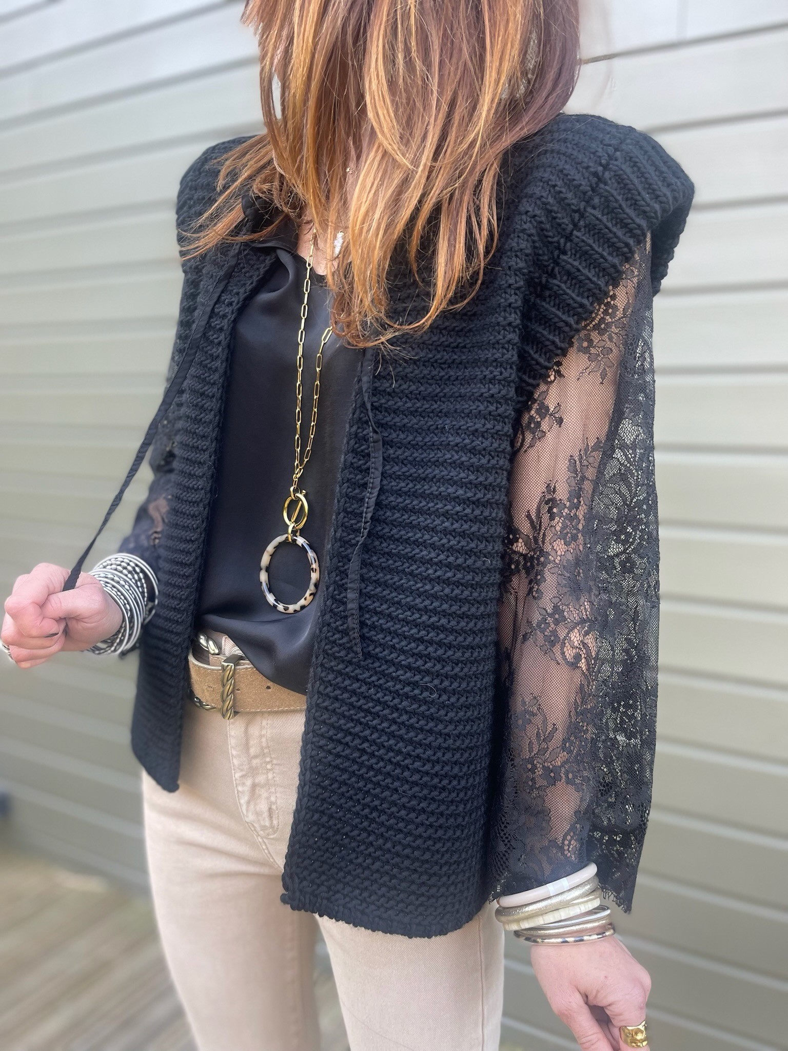 Gilet maille noir